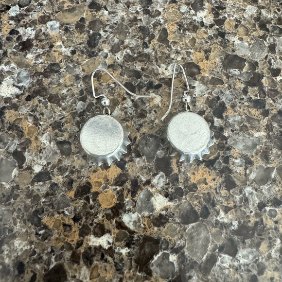 Super-Cute Happy Bright Yellow Flower dangle earrings - Picture 2 of 5